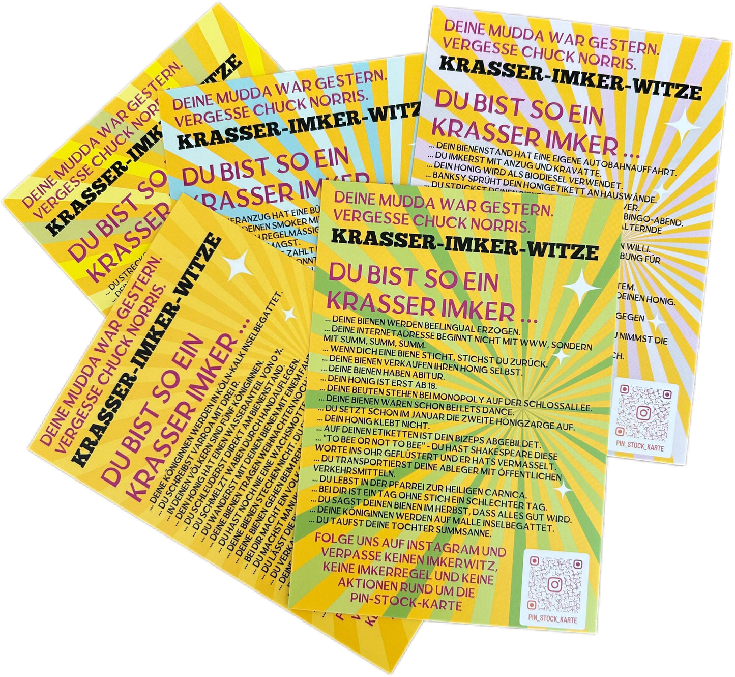 Postcard set - Crazy beekeeper jokes (Edition 1-5)