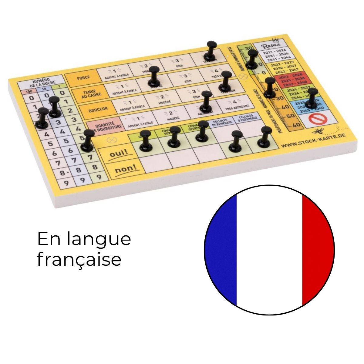Carte de stock d'épingles (y compris les épingles et les vis)
