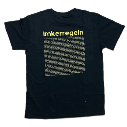 PSK Imker-T-Shirt mit Imkerregeln (Rückenaufdruck) – Schwarz – Größe L
