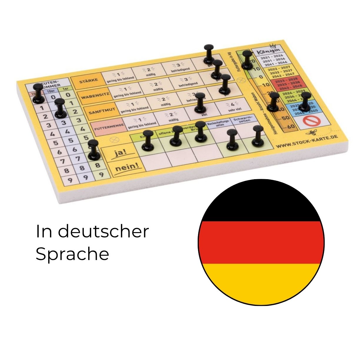 Pin stock card (including pins and screws)