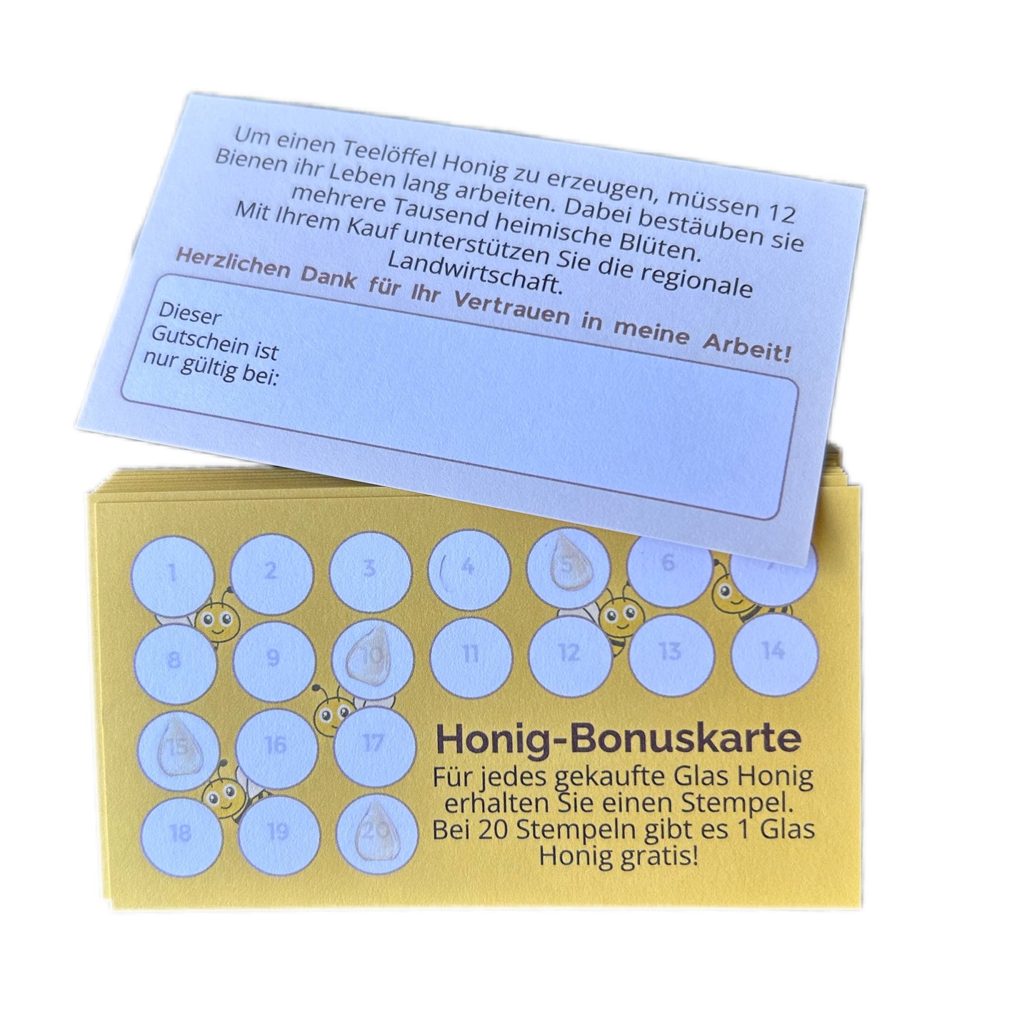 Honig-Bonuskarten (50 Stück)