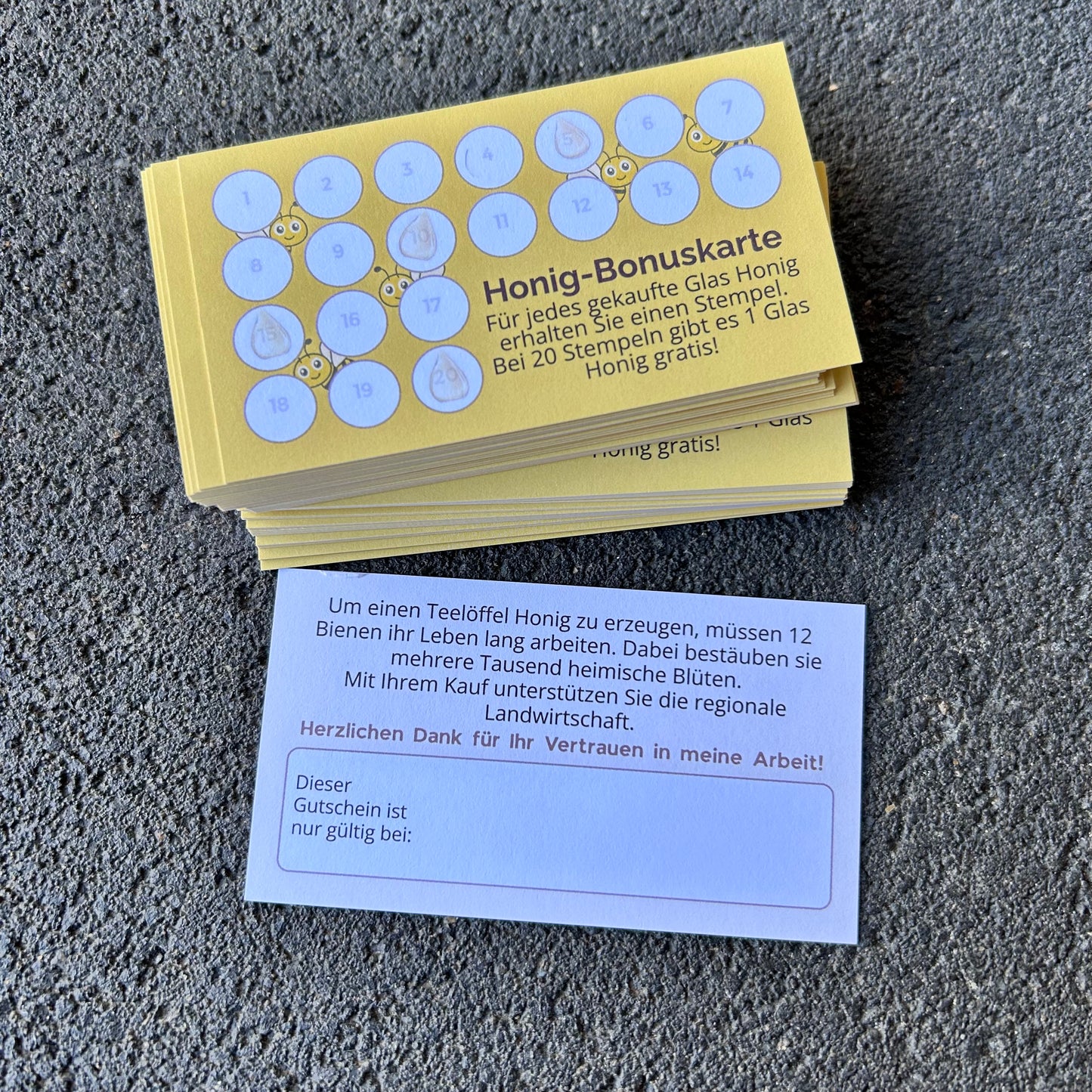 Honig-Bonuskarten (50 Stück)
