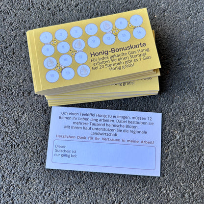 Honig-Bonuskarten (50 Stück)