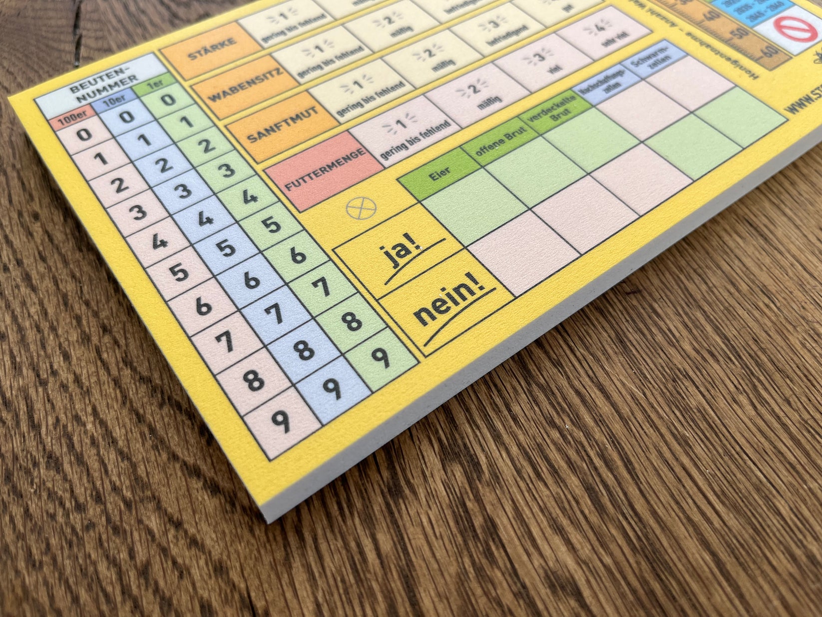 PinStockKarte inkl. Pins und Schrauben