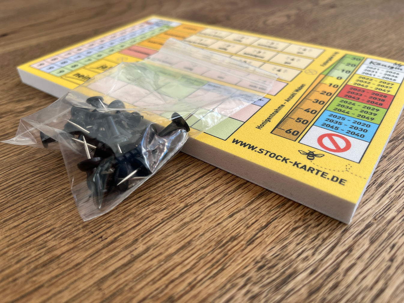 PinStockKarte inkl. Pins und Schrauben