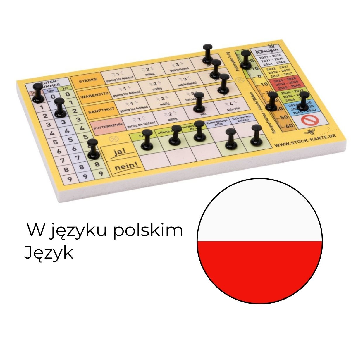 Pin-Stock-Karte (inkl. Pins und Schrauben)