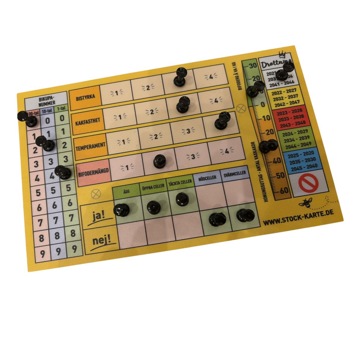 Pin-Stock-Karte (inkl. Pins und Schrauben)