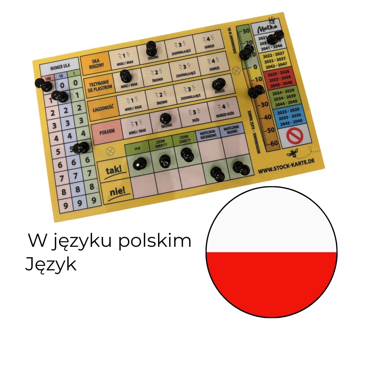 Pin-Stock-Karte (inkl. Pins und Schrauben)