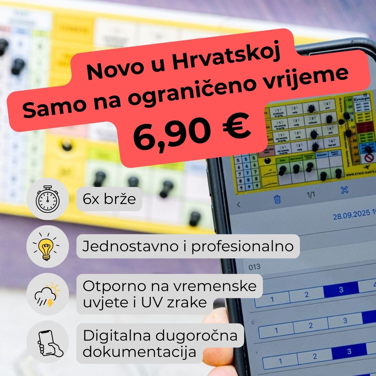 Pin-Stock-Karte (inkl. Pins und Schrauben)