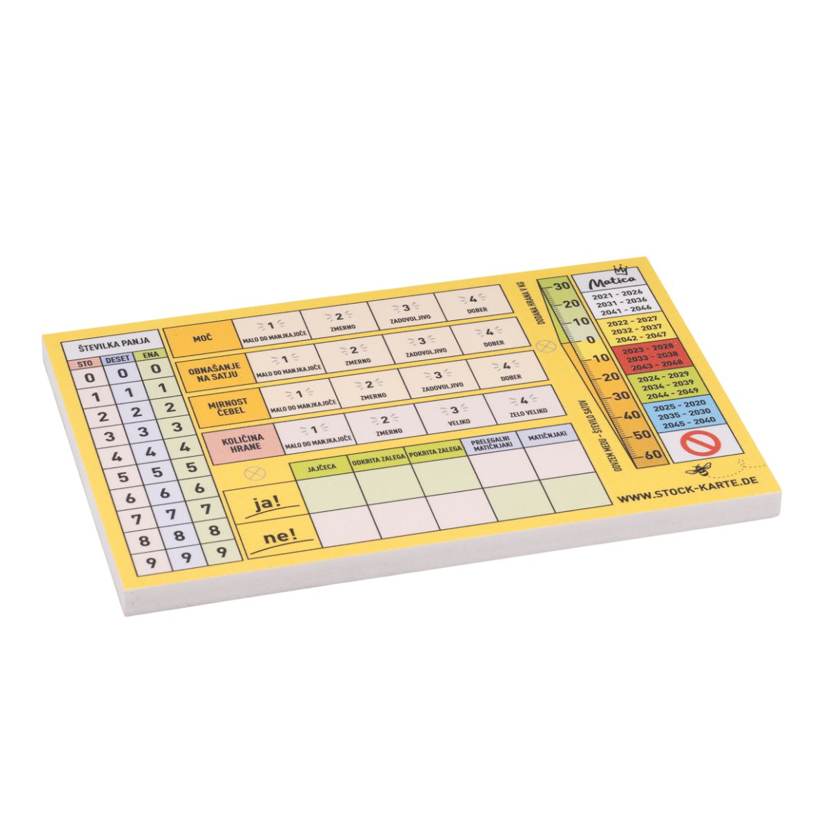 Pin stock card (including pins and screws)